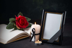 front-view-picture-frame-with-red-flower-black